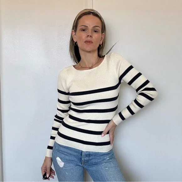 Zara Striped Knit Sweater - Picture 4 of 10